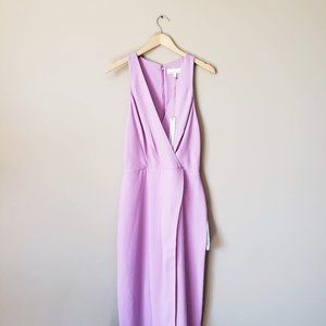 Ariel Faux Wrap Dress Dress the Population Lilac
